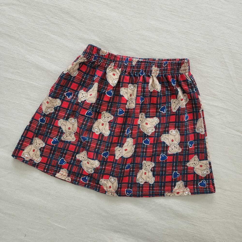 Vintage Plaid Bear Skirt 4t/5t